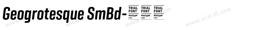 Geogrotesque SmBd字体转换